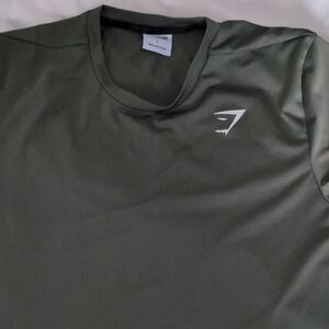 Gymshark Men's Dark Green Tee (Large But Fits As Medium)